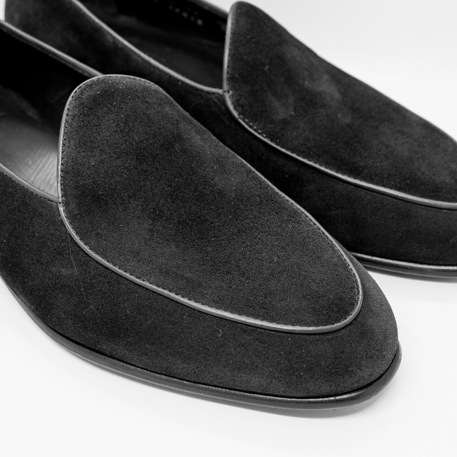 Berwick Plain Belgian Loafer Black Suede