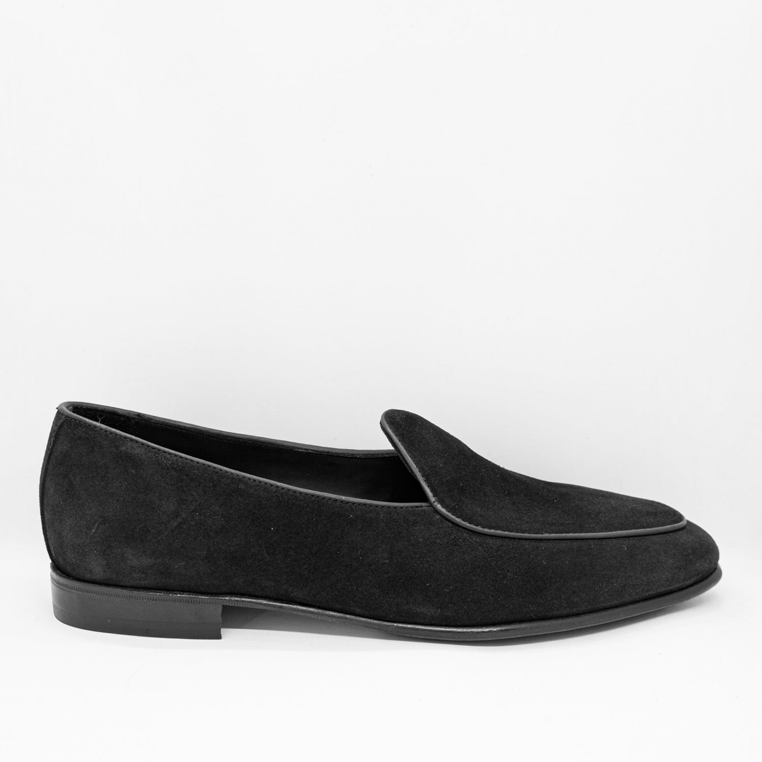 Berwick Plain Belgian Loafer Black Suede