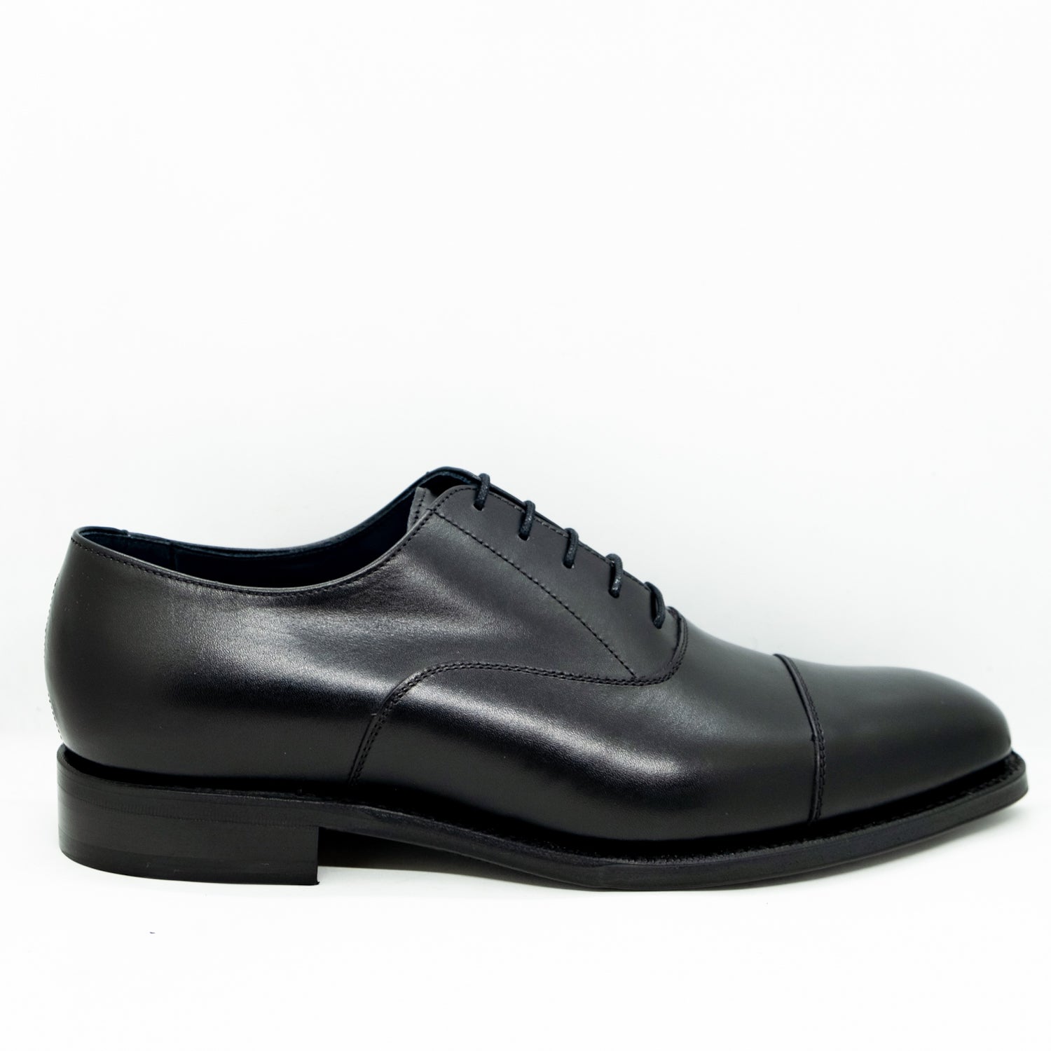 Berwick Cap Toe Oxfords Black Calf