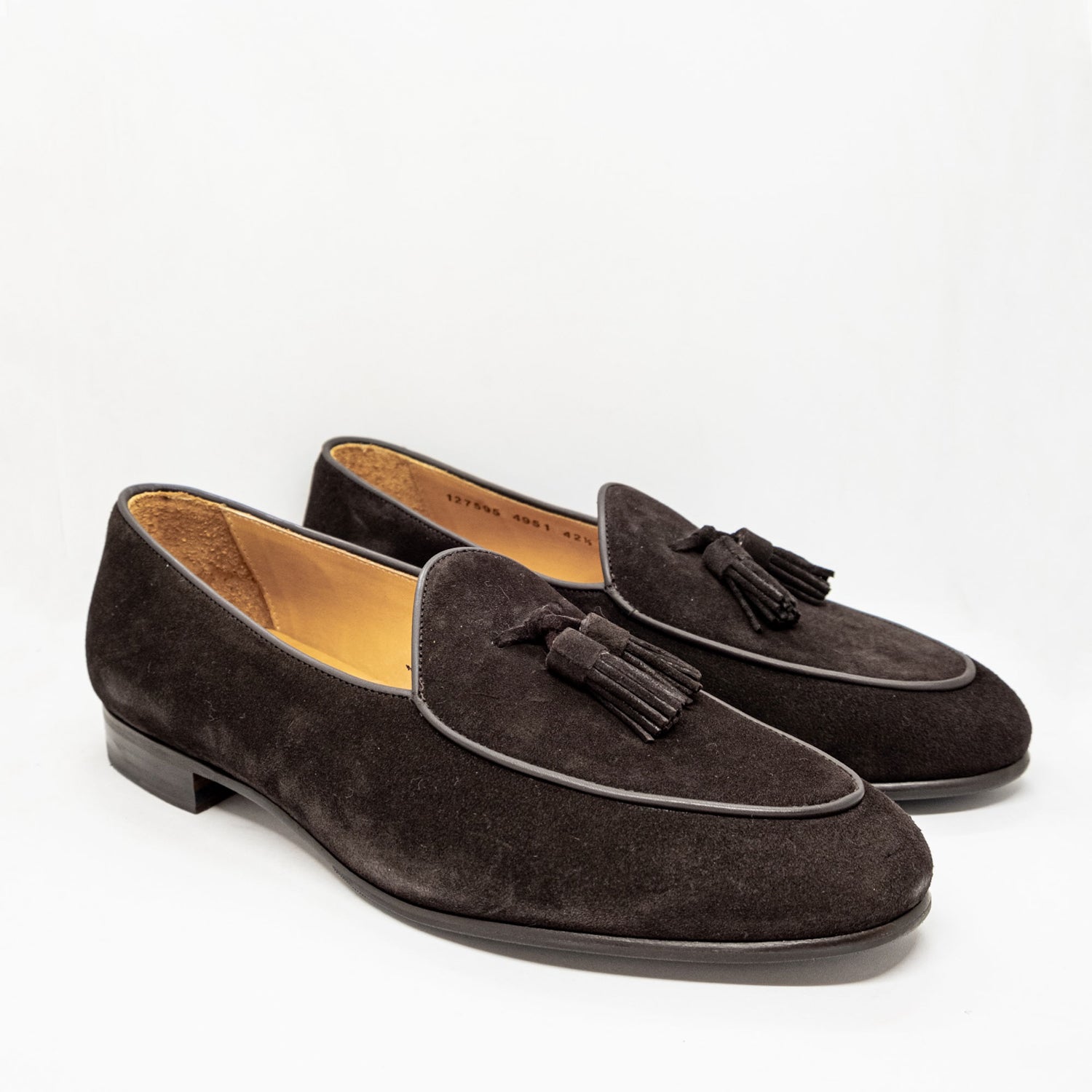 Berwick Belgian Tassel Loafer Dark Brown Suede