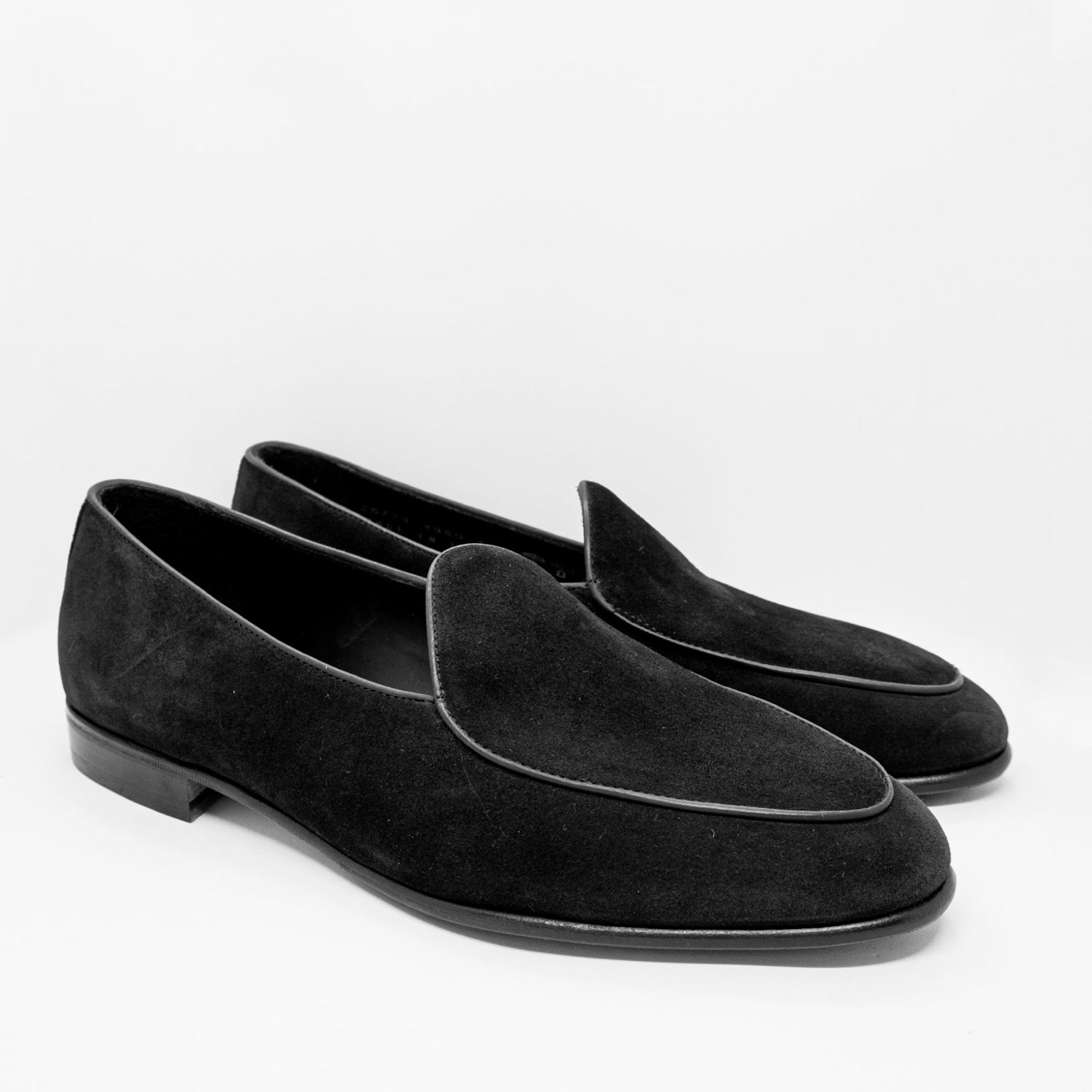Berwick Plain Belgian Loafer Black Suede
