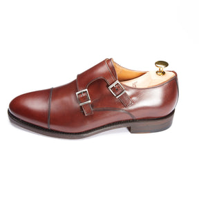 3637-K3 Double Monk Straps Dark Brown