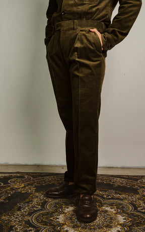 Trousers, Single Pleat (Corduroy)