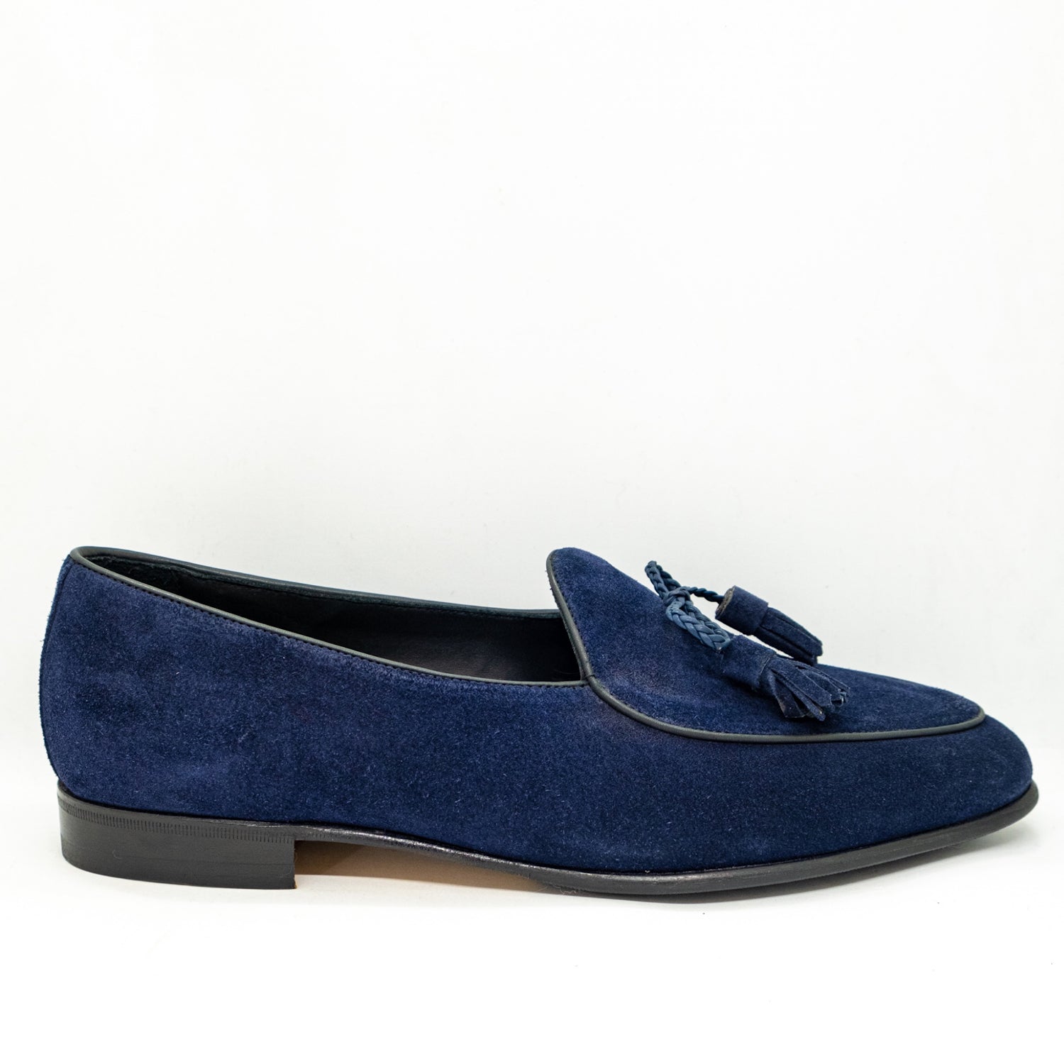 Berwick Belgian Tassel Loafer Navy Suede